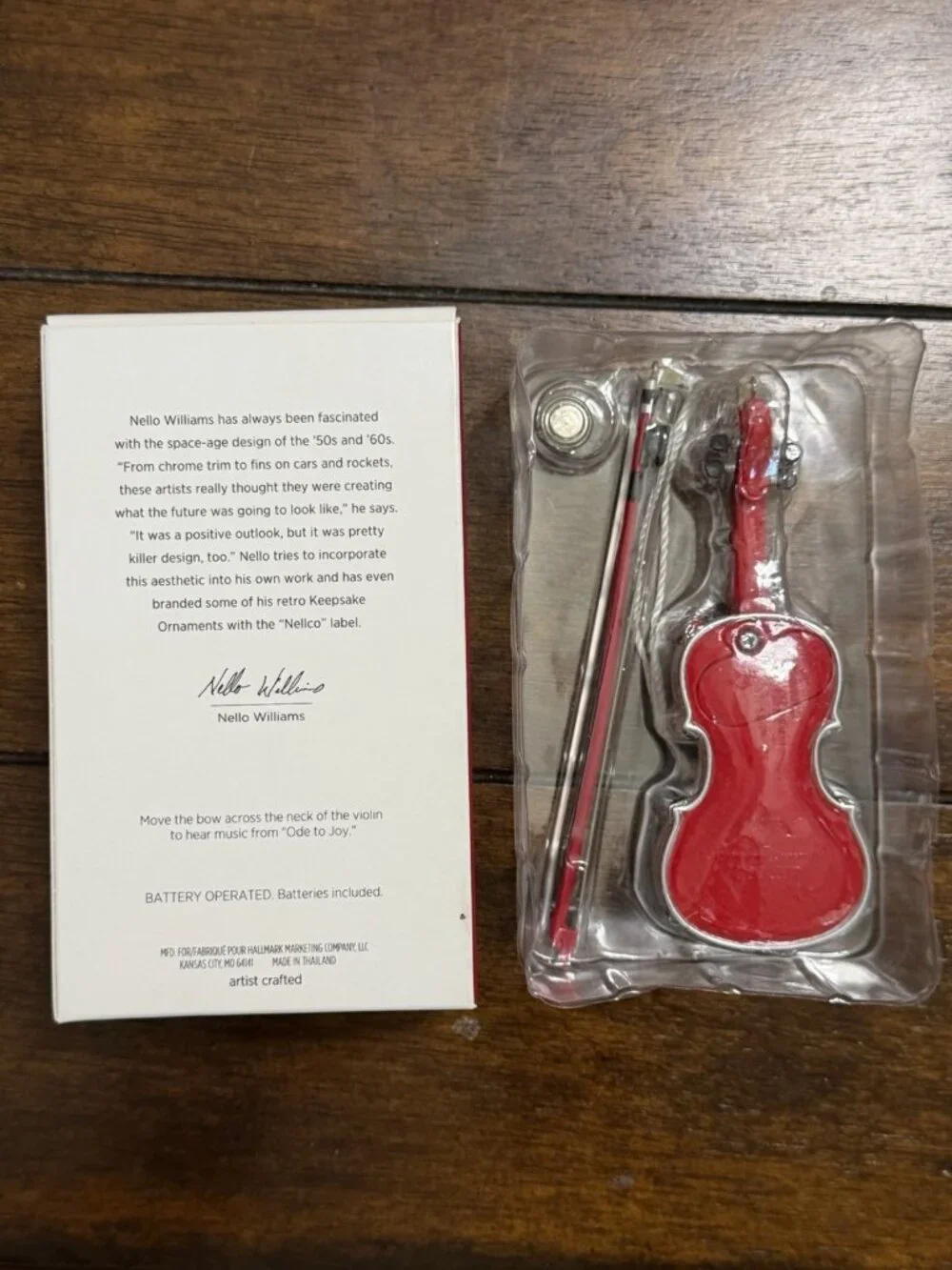 2019 Hallmark Keepsake Ode to Joy Violin Beethoven Magic Sound Ornament QGO2317